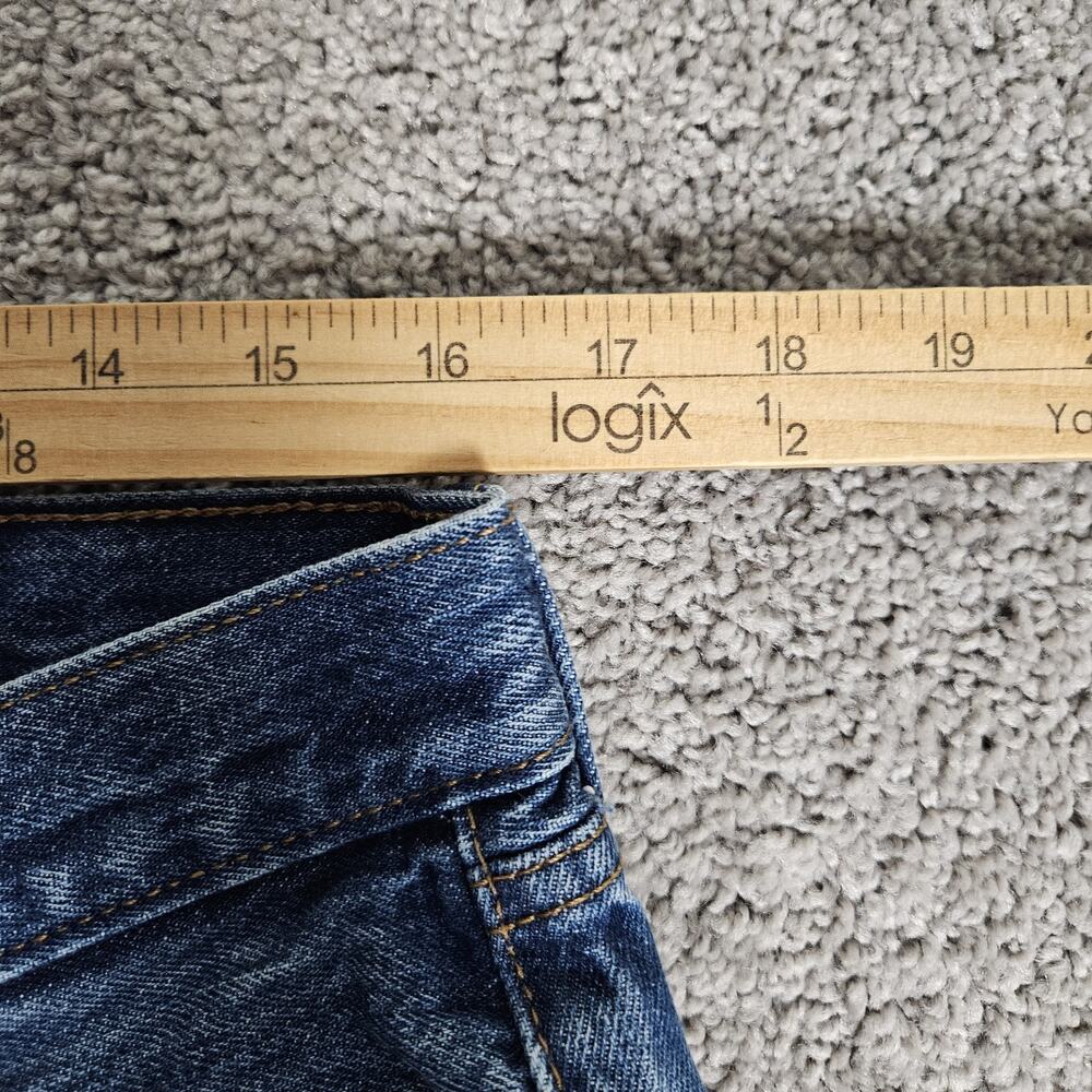 Levis 501 Jeans Men 34X34 (Fit 32X32.5) Blue Denim Straight Leg Button Fly - Picture 7 of 11